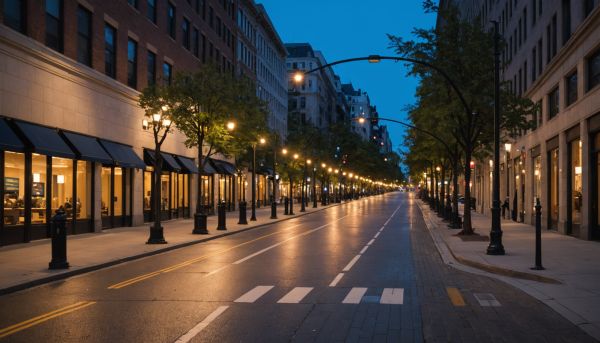 Les lampadaires arqués apportent une touche design unique